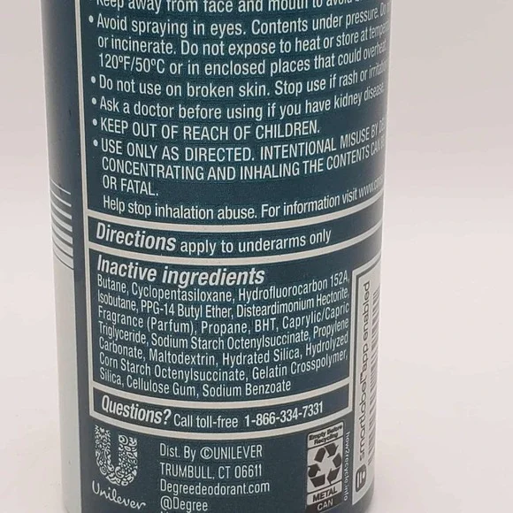 Degree Men Black & White 48Hr Dry Spray Antiperspirant Deodorant 3.8 Oz - Picture 3 of 4